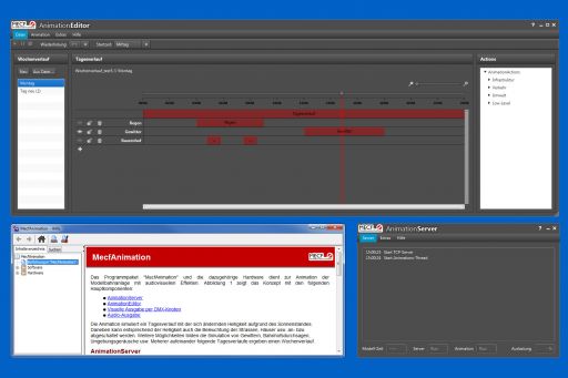 Tag-/Nachtsimulation, Animationssteuerung, Software, MECF, Modelleisenbahn Club Flawil 